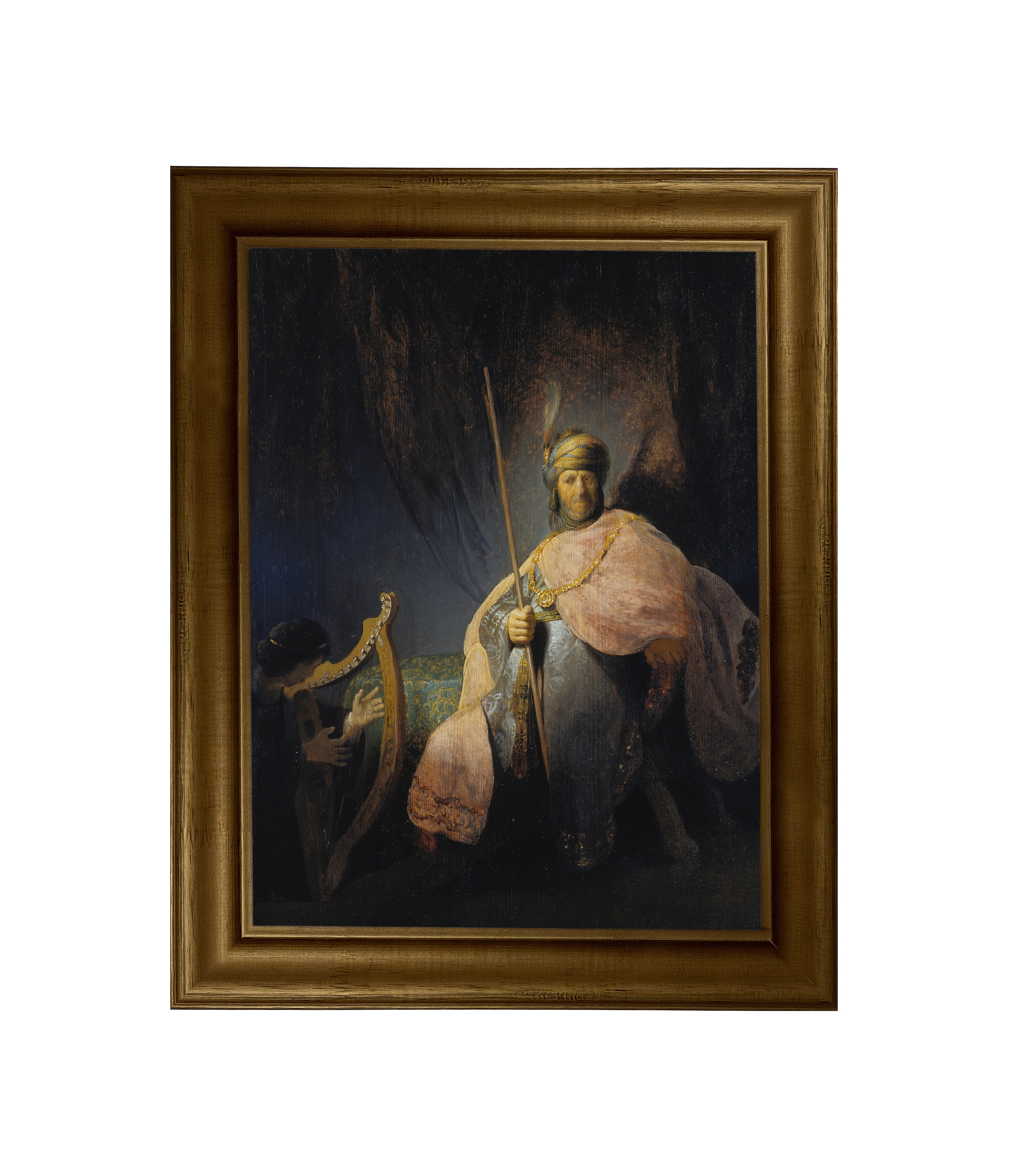 DAVI TOCANDO HARPA DIANTE DE SAUL